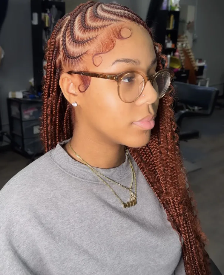 Ginger lemonade Fulani braids 