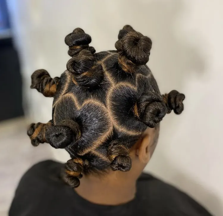 heart part bantu knots