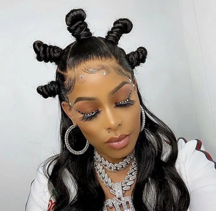 bantu knots on a wig