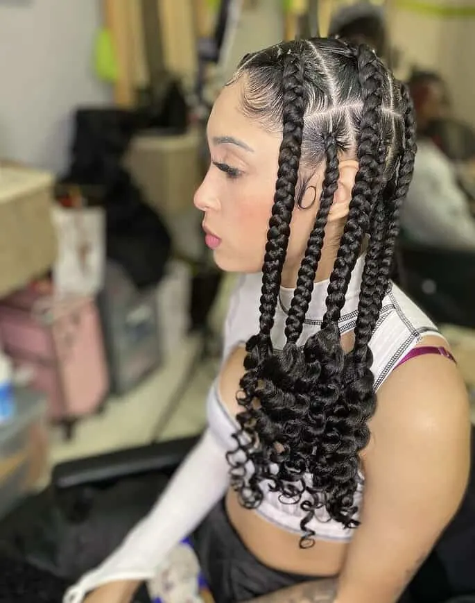 extra curly short coi leray braids