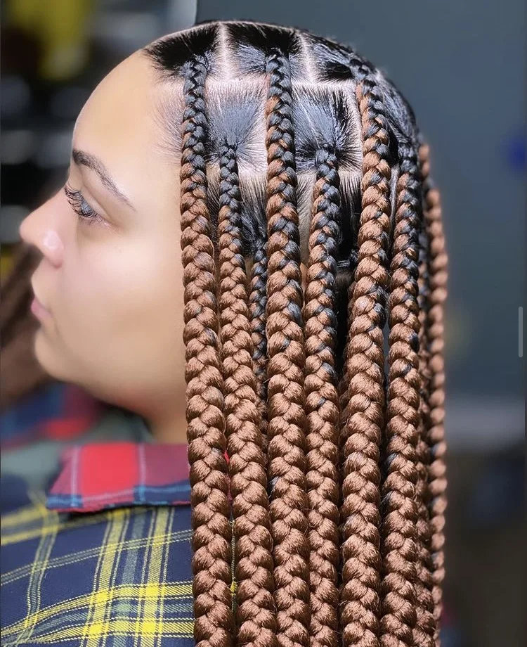 large jumbo knotless braids