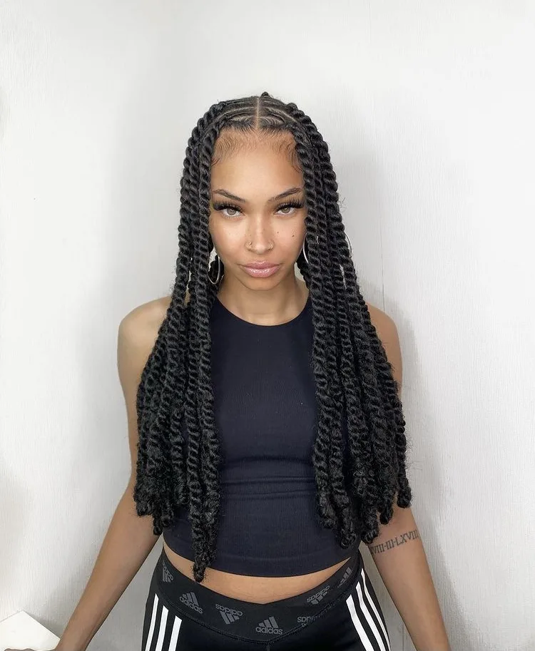 long invisible locs with loc knots