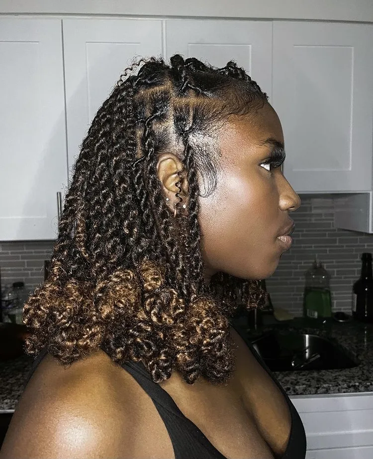 small invisible locs bob with loc knots