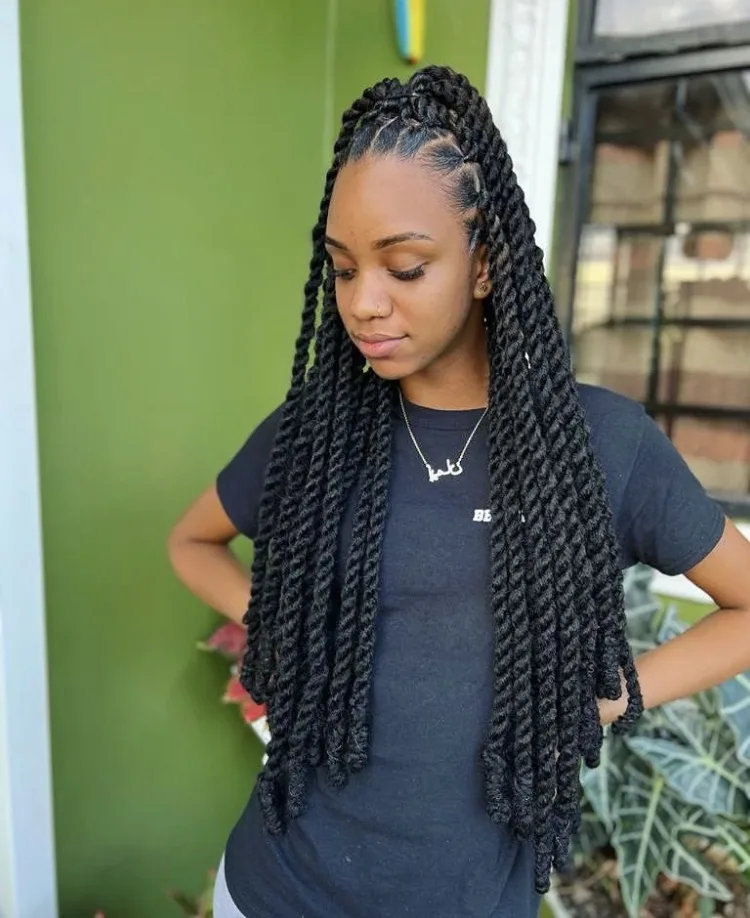 extra long invisible locs with loc knots