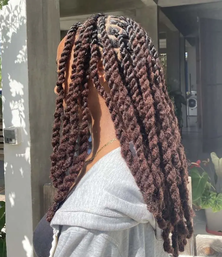 long invisible locs with loc knots