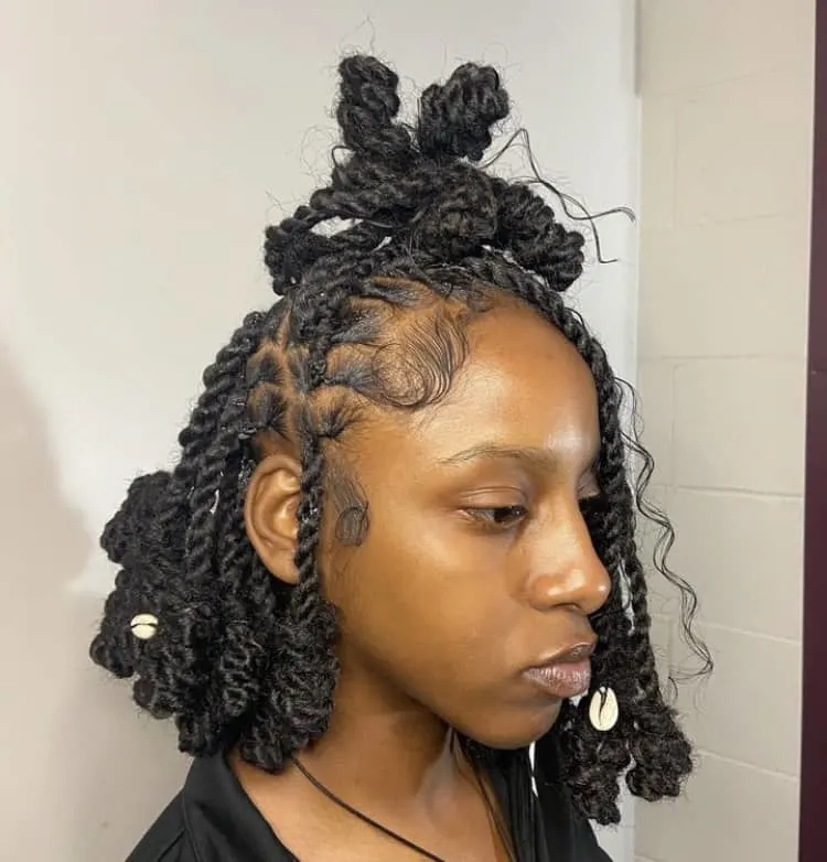 Invisible locs bob with loc knots