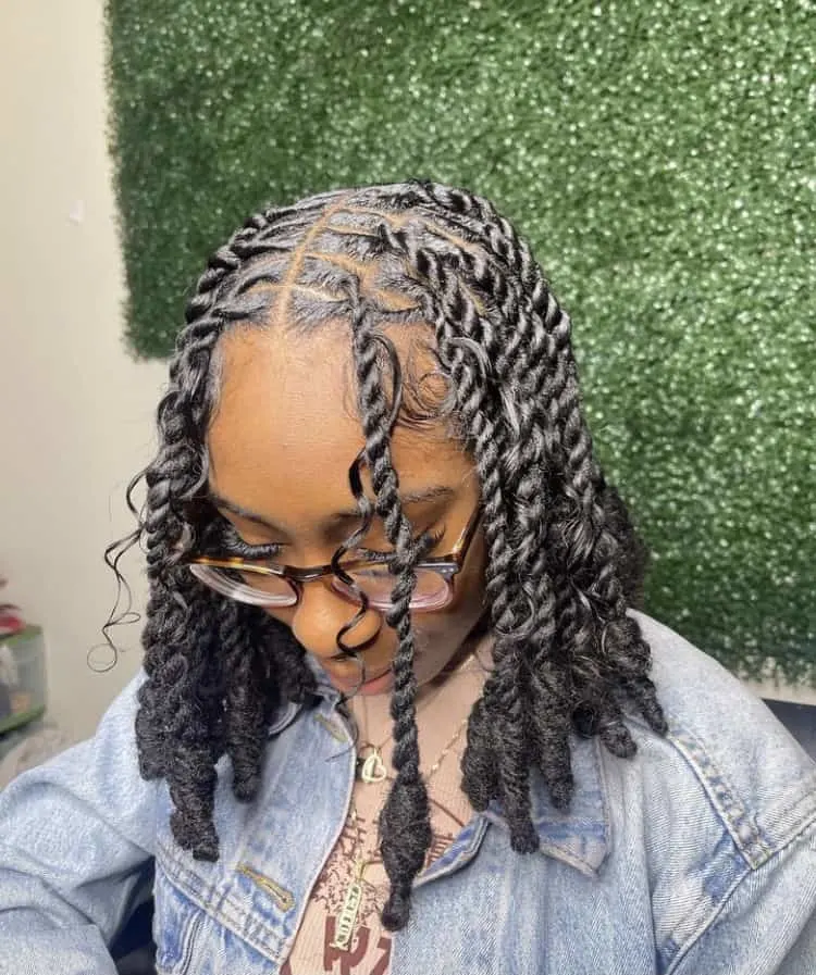 boho bob invisible locs