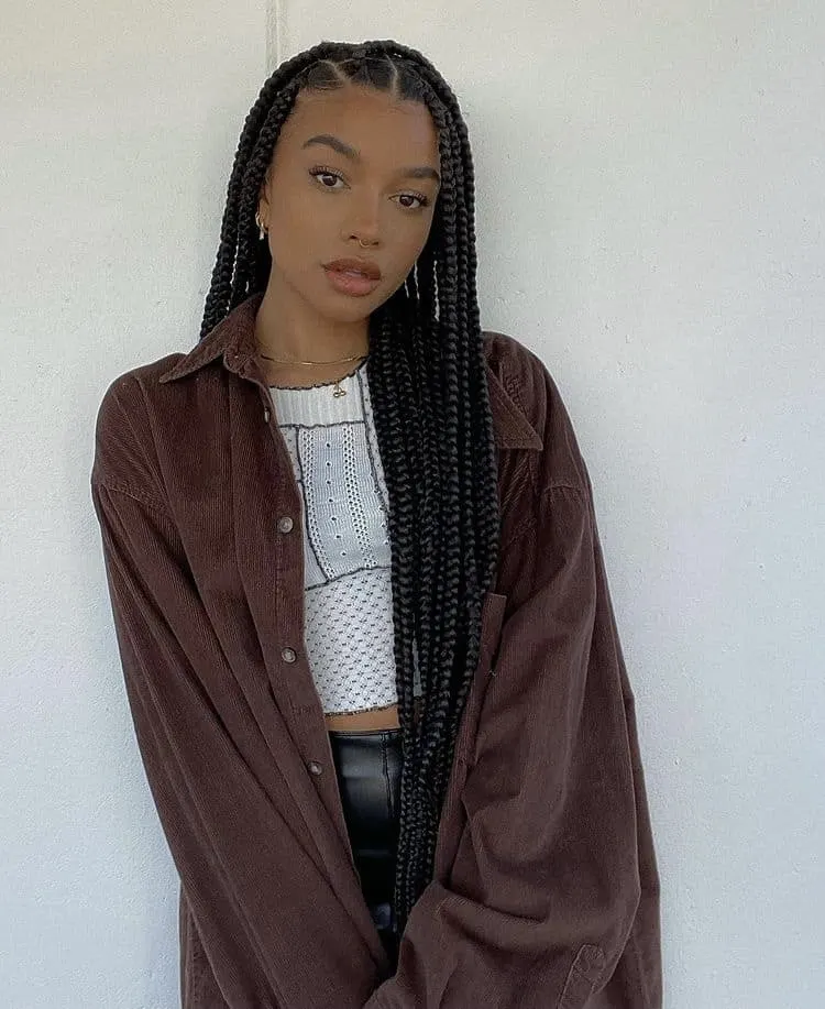 long knotless box braids