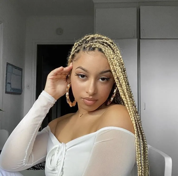 blonde/color 613 box braids