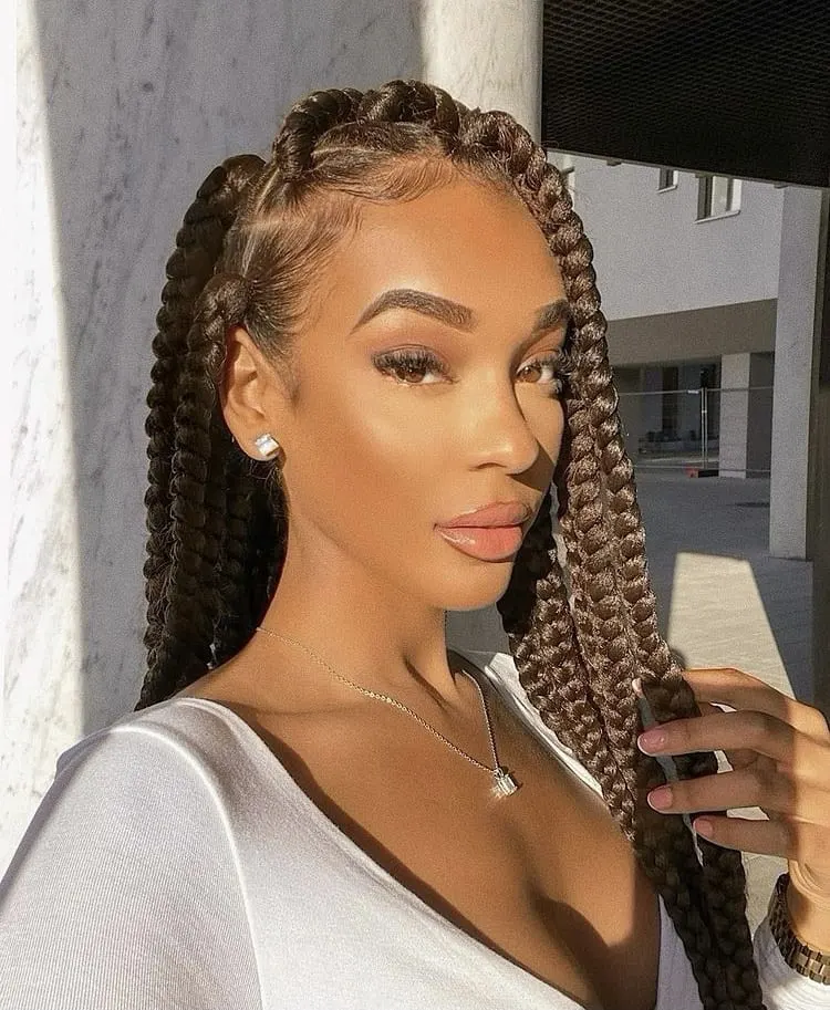 Chunky box braids