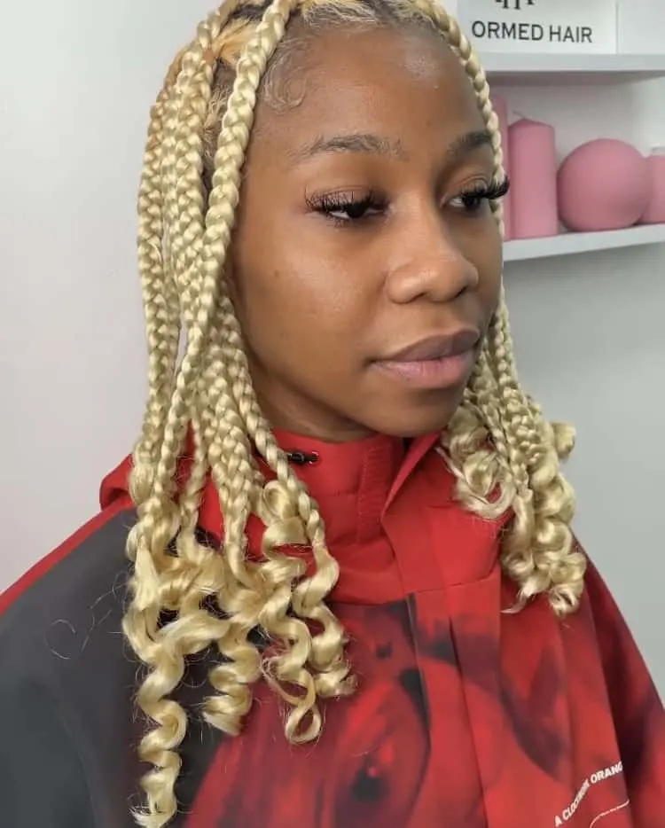 Blonde Coi leray braids