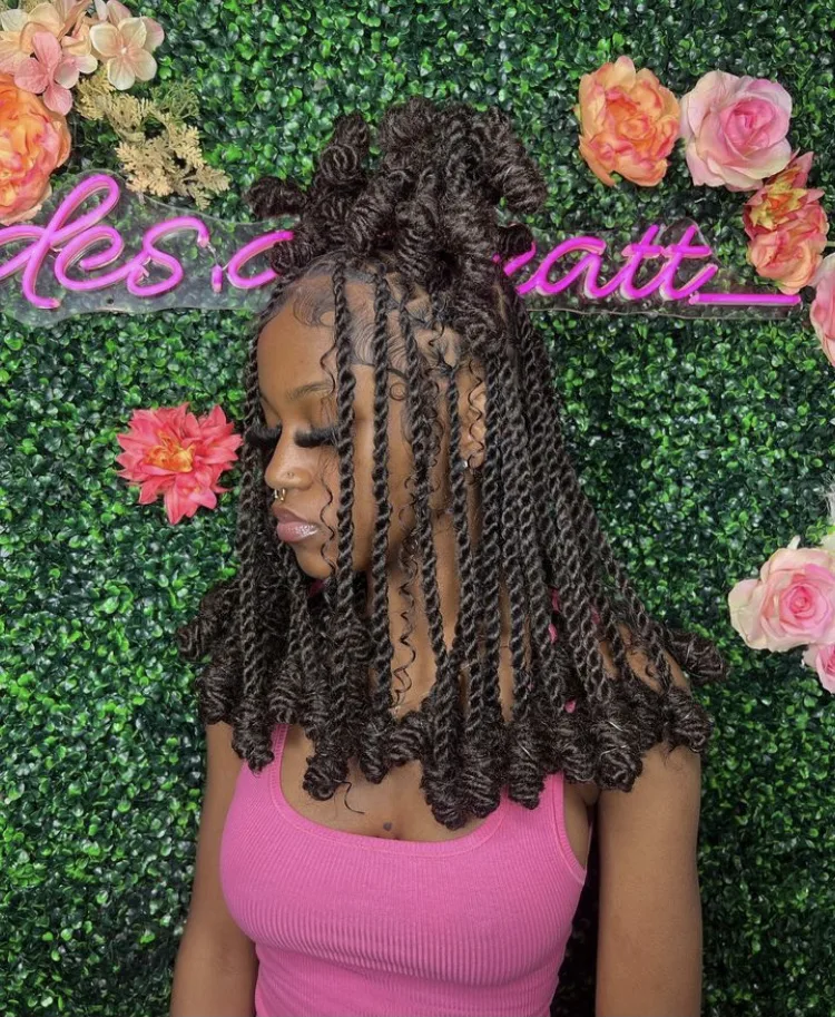 boho invisible locs with barrel ends