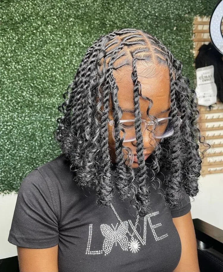 boho bob invisible locs