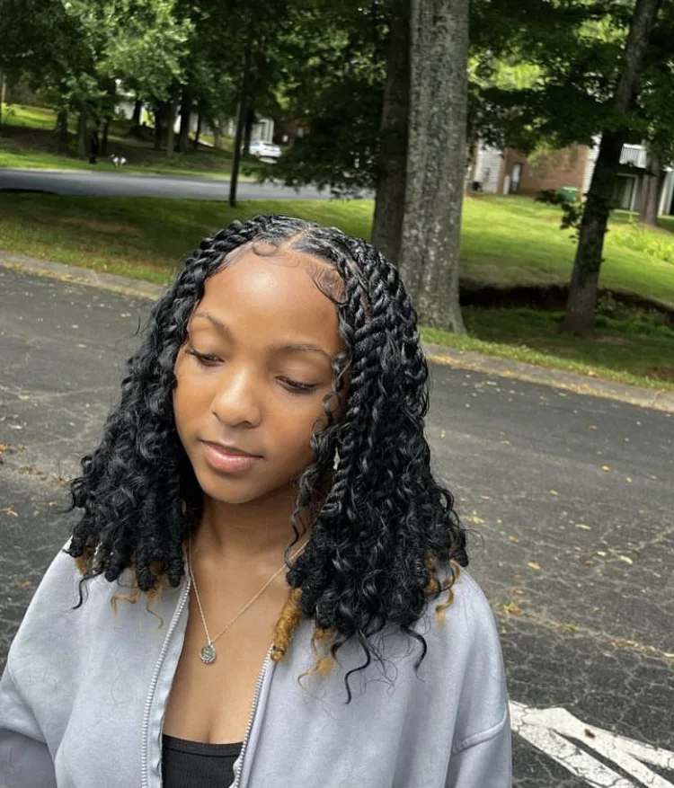 boho bob invisible locs