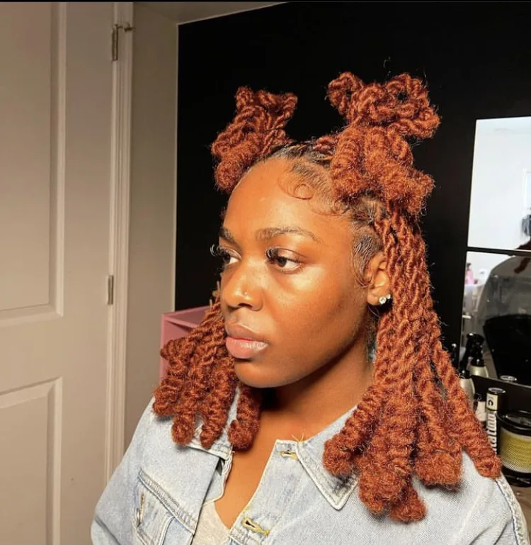 ginger invisible locs