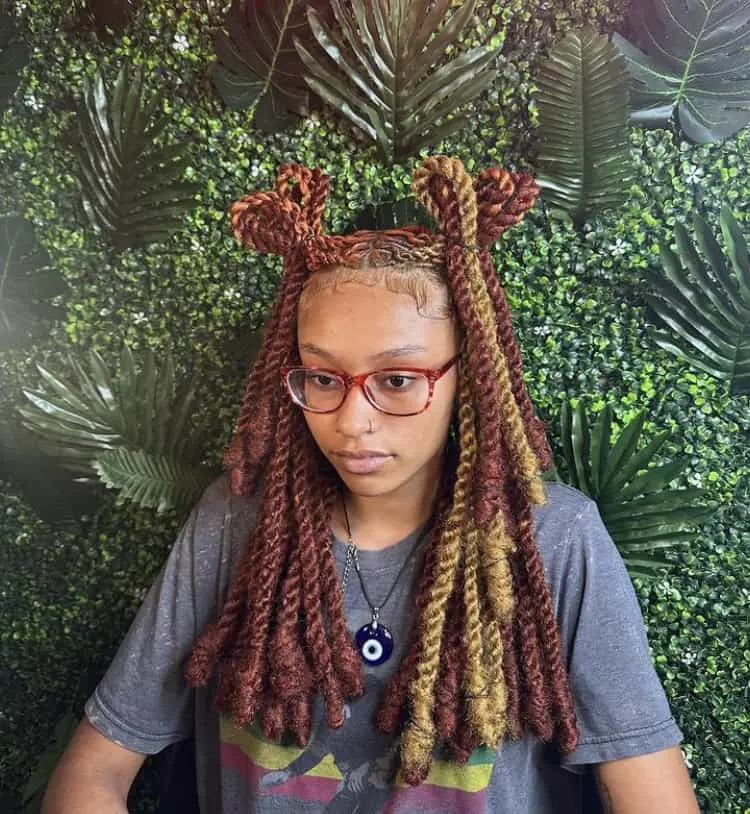 color 350 and 27 peekaboo invisible locs