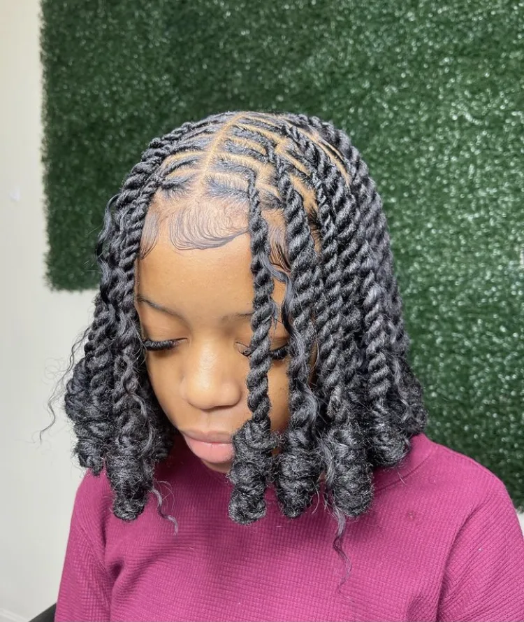 short boho bob invisible locs