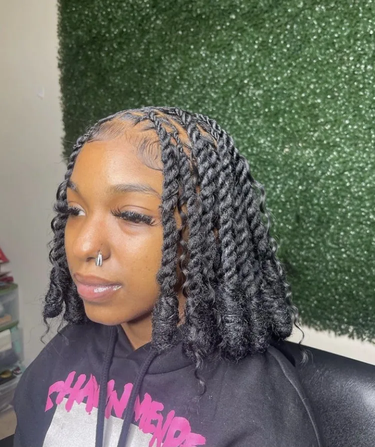 boho bob invisible locs