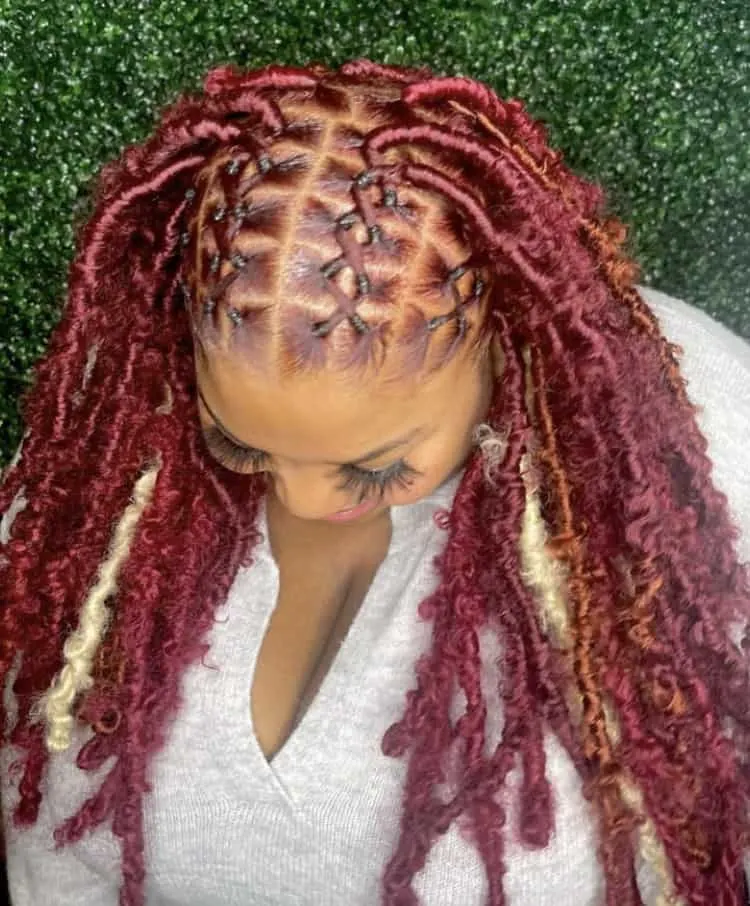 criss cross peekaboo butterfly locs