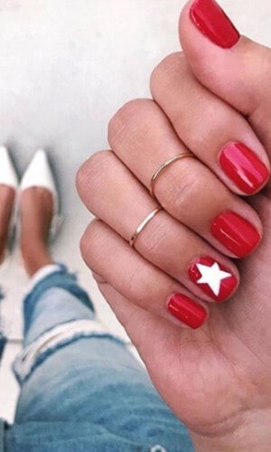 4th of July nails | red, white, and blue nails