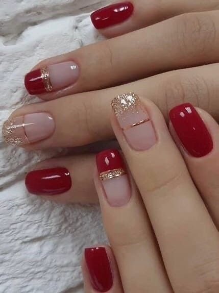  The top red and gold nails designs to try