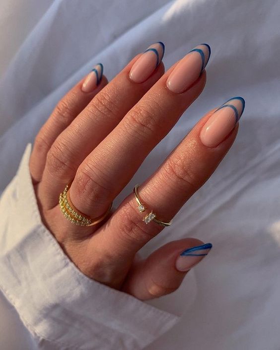 The top blue nails and blue nail ideas including light blue nails, blue acrylic nails, blue nail designs, blue nail art, trendy blue nails, royal blue nails, and short blue nails