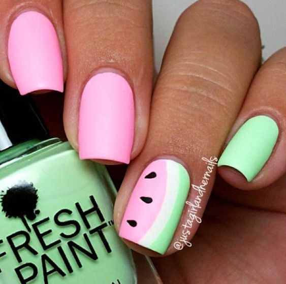 See these watermelon nails, watermelon nail art, and fruit nails 