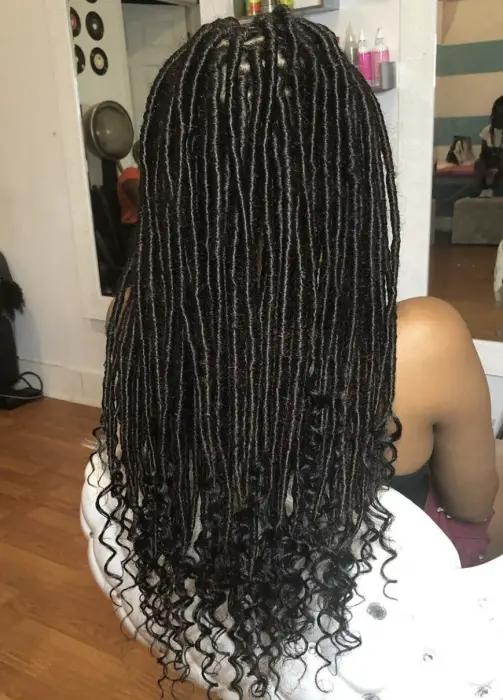 medium goddess faux locs