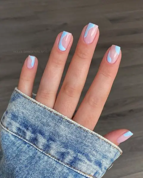 Baby blue nails and baby blue nail designs