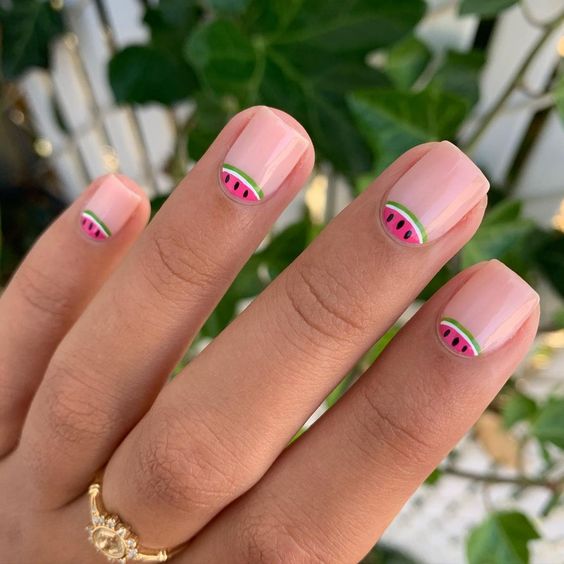 See these watermelon nails, watermelon nail art, and fruit nails 