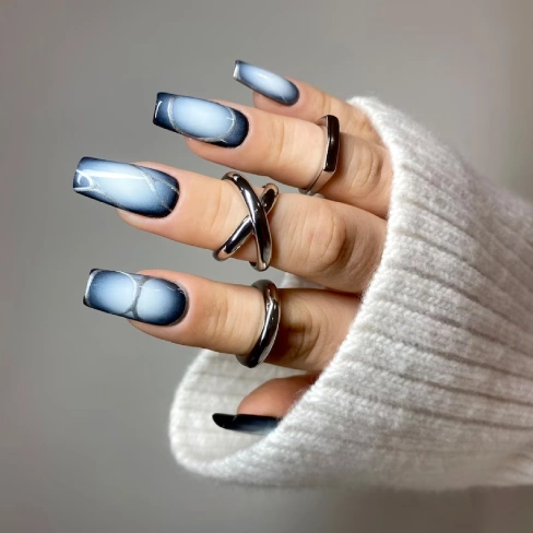 baddie edgy grunge nails