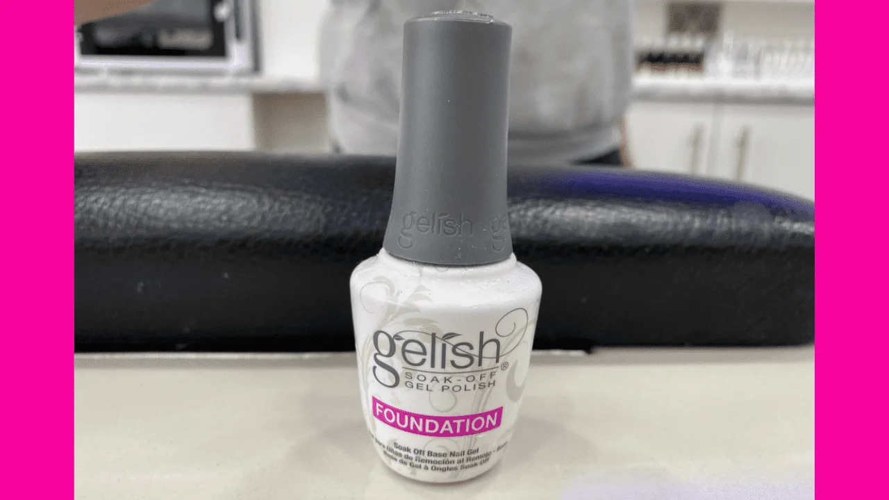 A photograph of the gelish soak off gel polish foundation