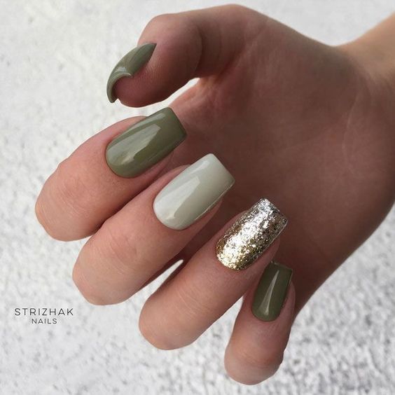 The best olive green nails