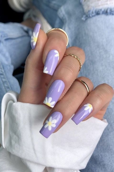 lavender nails, lavender nail designs, and lavender nail ideas to copy | lilac nails and lilac nail designs