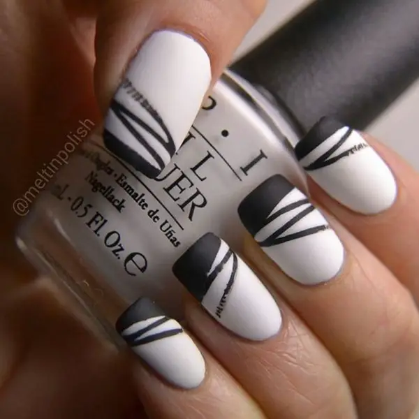 The top black and white nails, black and white nail designs, black and white nails acrylic, black and white nail art, and more black and white nail ideas