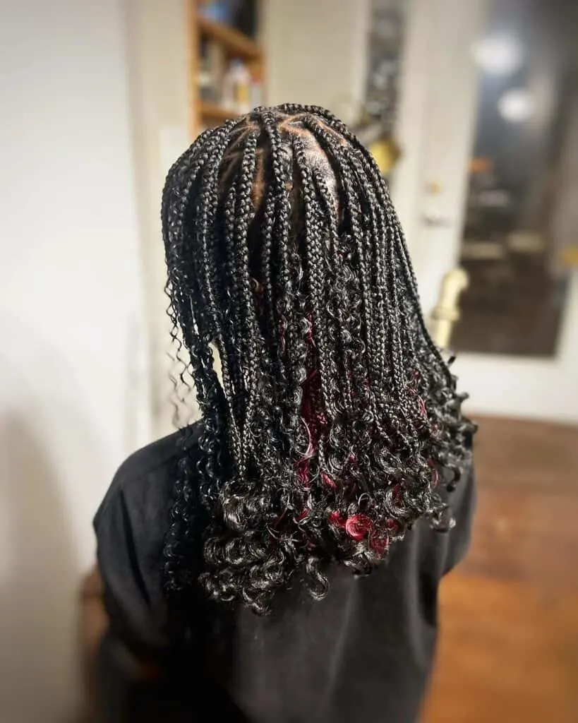 boho bob peekaboo braids 