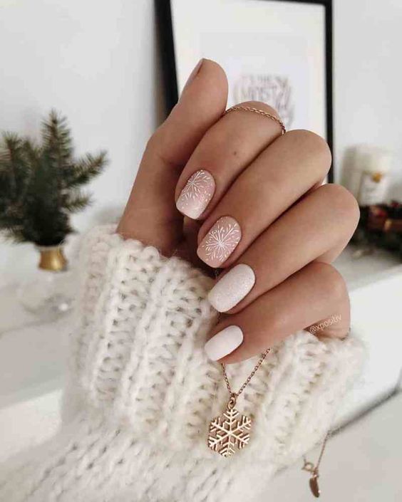 snowflake nails