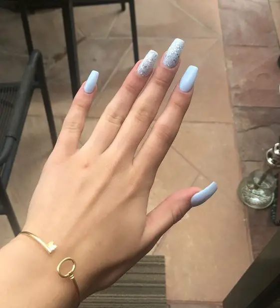 Baby blue nails and baby blue nail designs