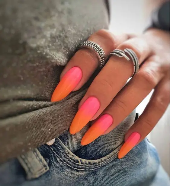 The top hot pink nails, neon pink nails, hot pink nail designs, and neon pink nail designs