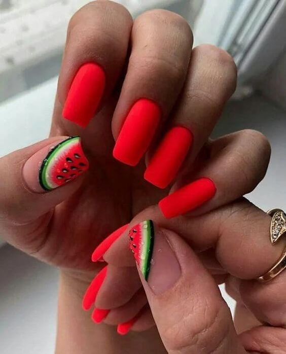 See these watermelon nails, watermelon nail art, and fruit nails 