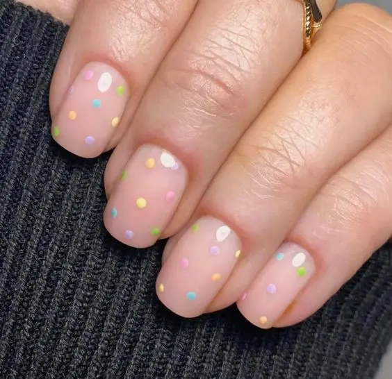 polka dot nails