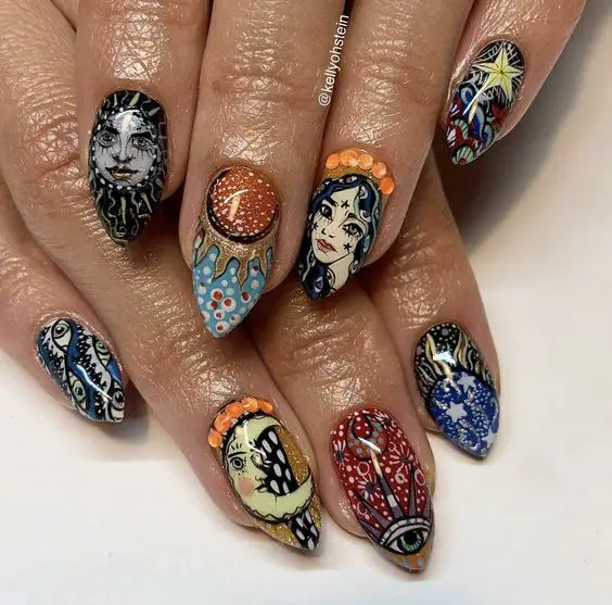 The best witchy nails for a grunge look