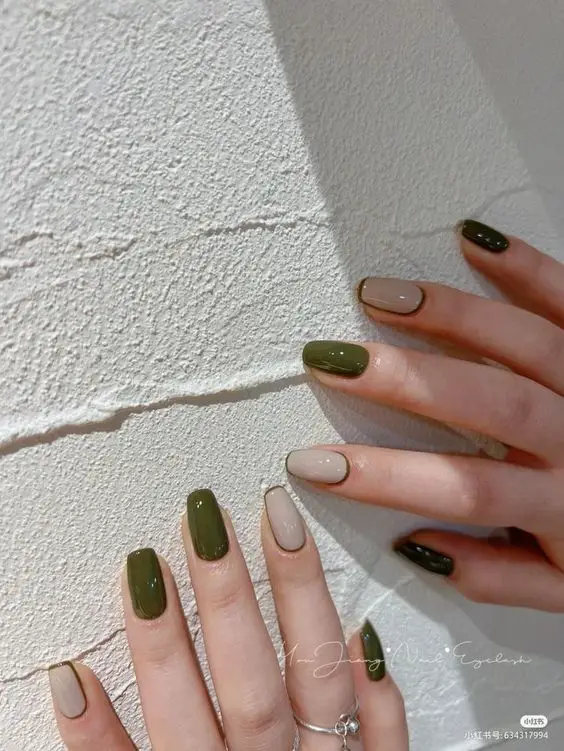 The best olive green nails