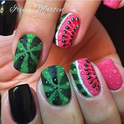 See these watermelon nails, watermelon nail art, and fruit nails 