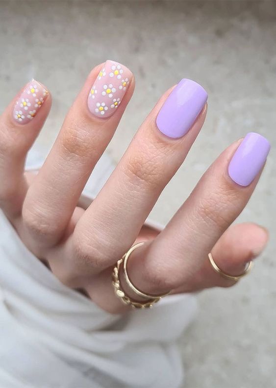 lavender nails, lavender nail designs, and lavender nail ideas to copy | lilac nails and lilac nail designs