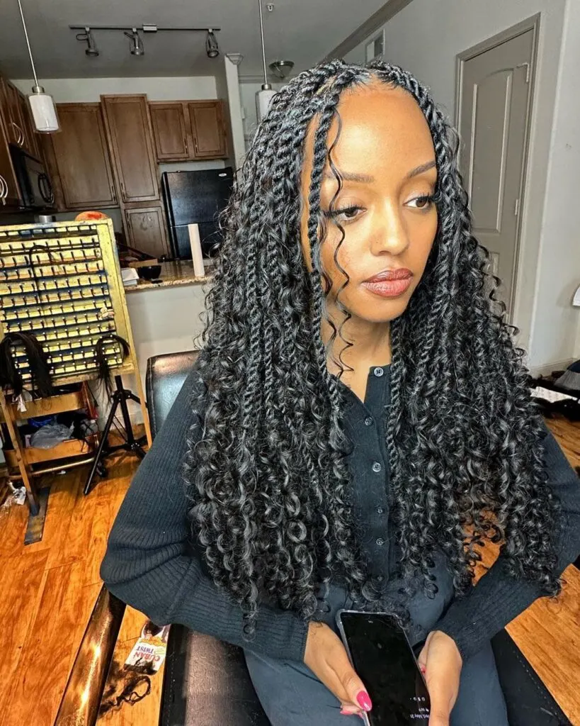 Medium length island twists 