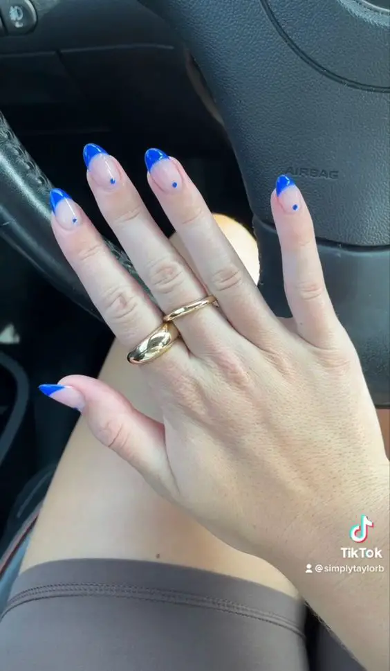 The top blue nails and blue nail ideas including light blue nails, blue acrylic nails, blue nail designs, blue nail art, trendy blue nails, royal blue nails, and short blue nails