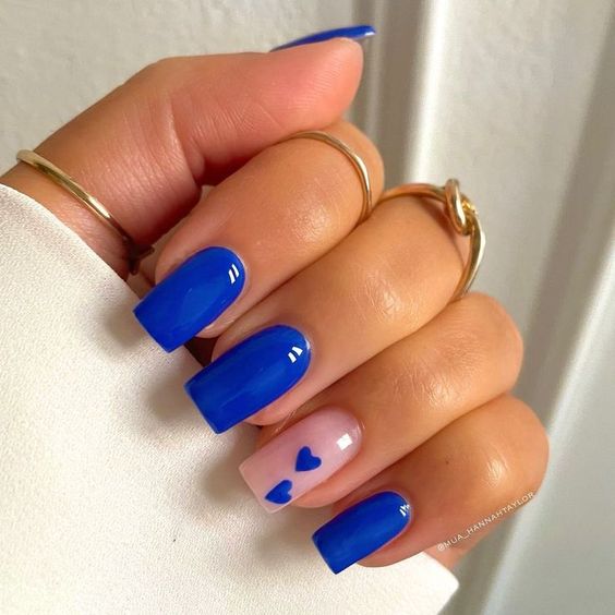 The top blue nails and blue nail ideas including light blue nails, blue acrylic nails, blue nail designs, blue nail art, trendy blue nails, royal blue nails, and short blue nails