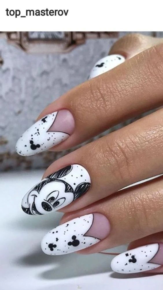 Disney nails and Disney nail designs including simple Disney nails