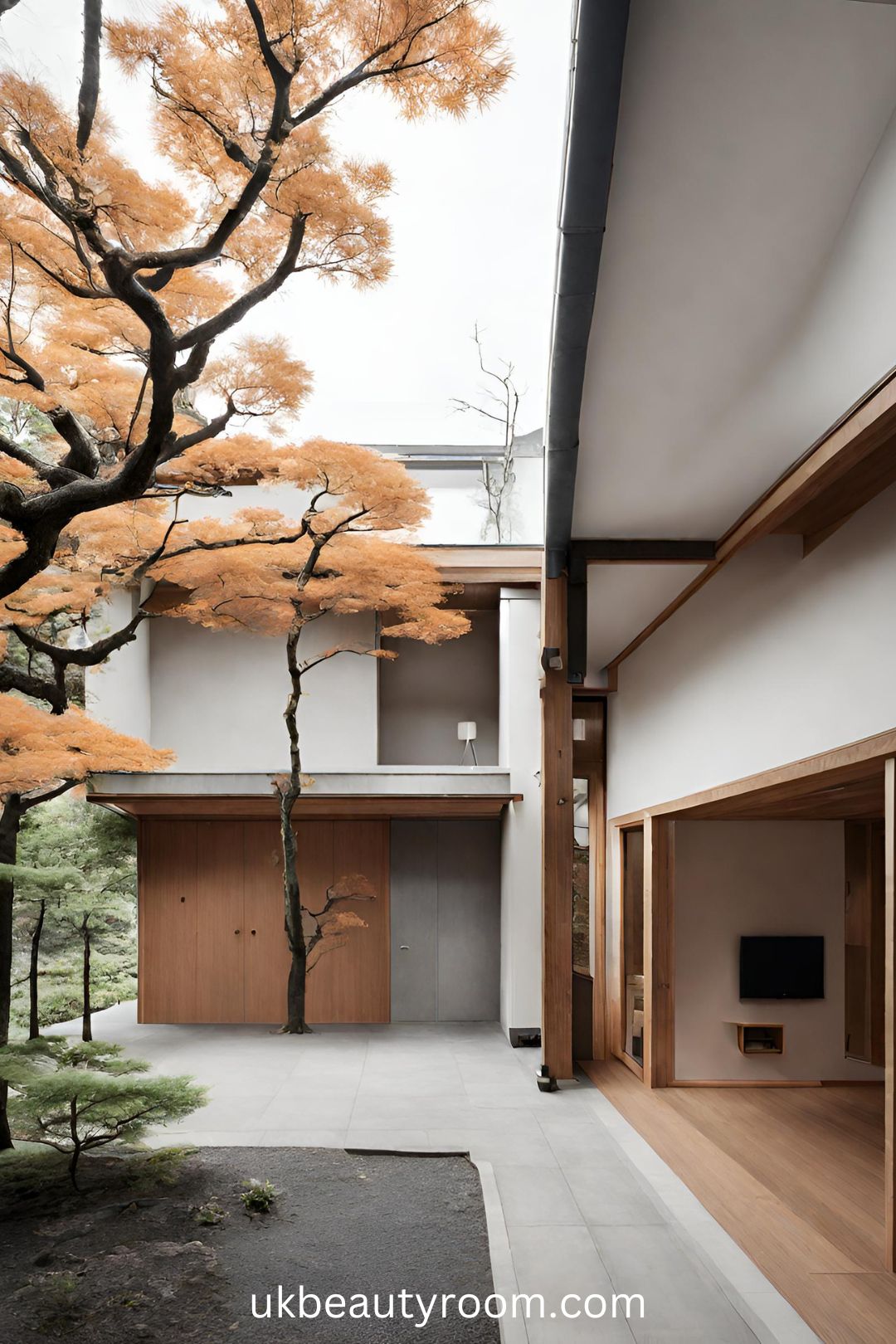 Japanese-Inspired Minimalist Home with a Zen Garden